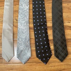 Set of four silk ties